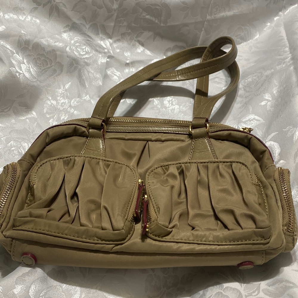 MZ Wallace tan medium satchel